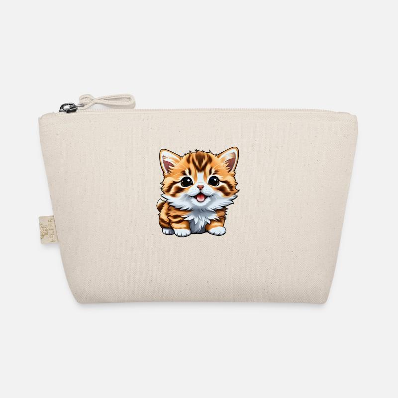 Süße Katze Geschenk - Bio-Täschchen - Natur