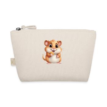 Cute hamster eats a cookie for kids and babies - Organic Pouch - nature - Front