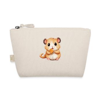 Cute hamster eats a cookie for babies and children - Organic Pouch - nature - Front