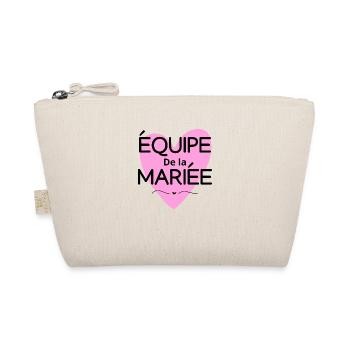 Matching bridal team heart pink-tshirt - Organic Pouch - nature - Front
