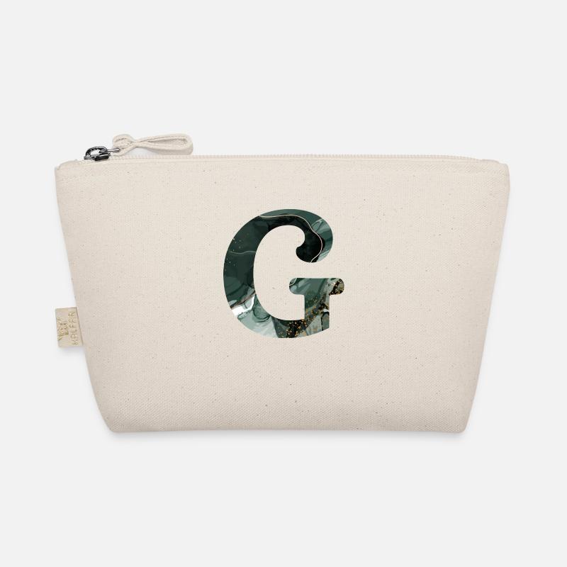 Letter g marbled green Organic Pouch