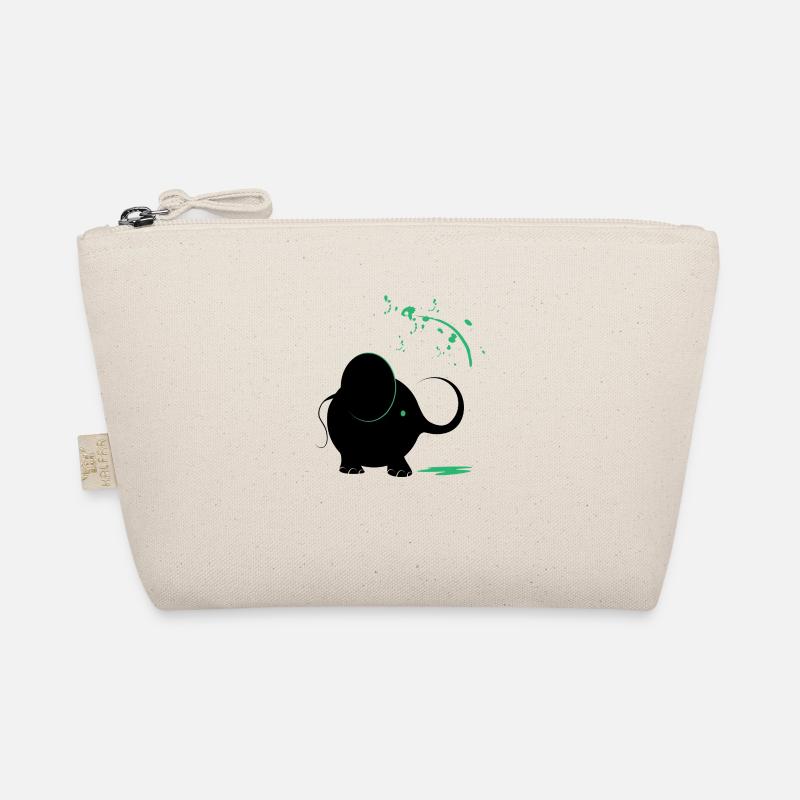 Éléphant noir avec peinture turquoise Trousse biologique