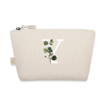 Green Botanical Y Letter - Organic Pouch - nature - Front