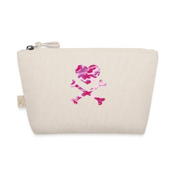Coeur de pirate camo rose - Trousse biologique - nature - Devant