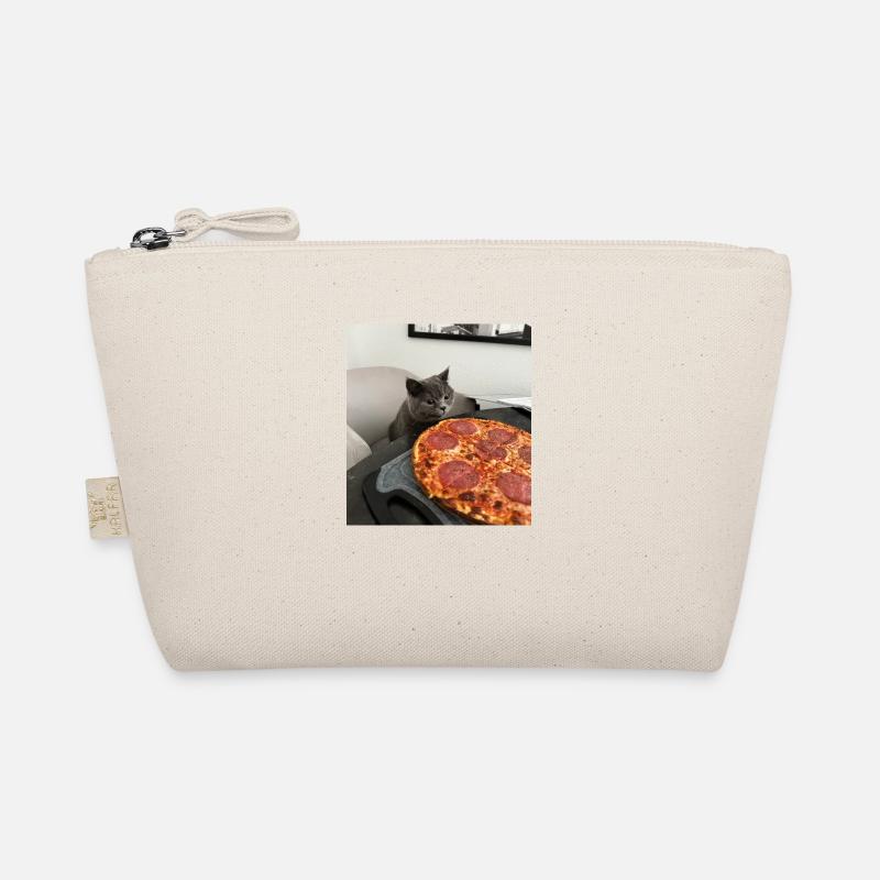 Katzenpizza-Träume - Bio-Täschchen - Natur