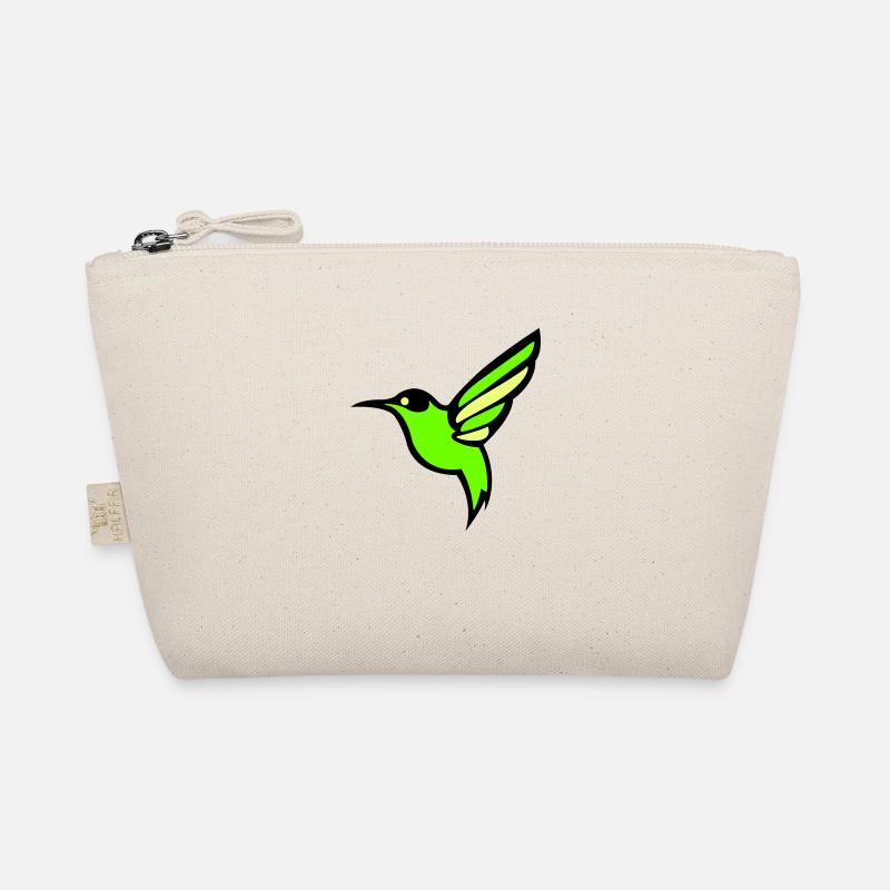 kolibri vogel silhouette Bio-Täschchen