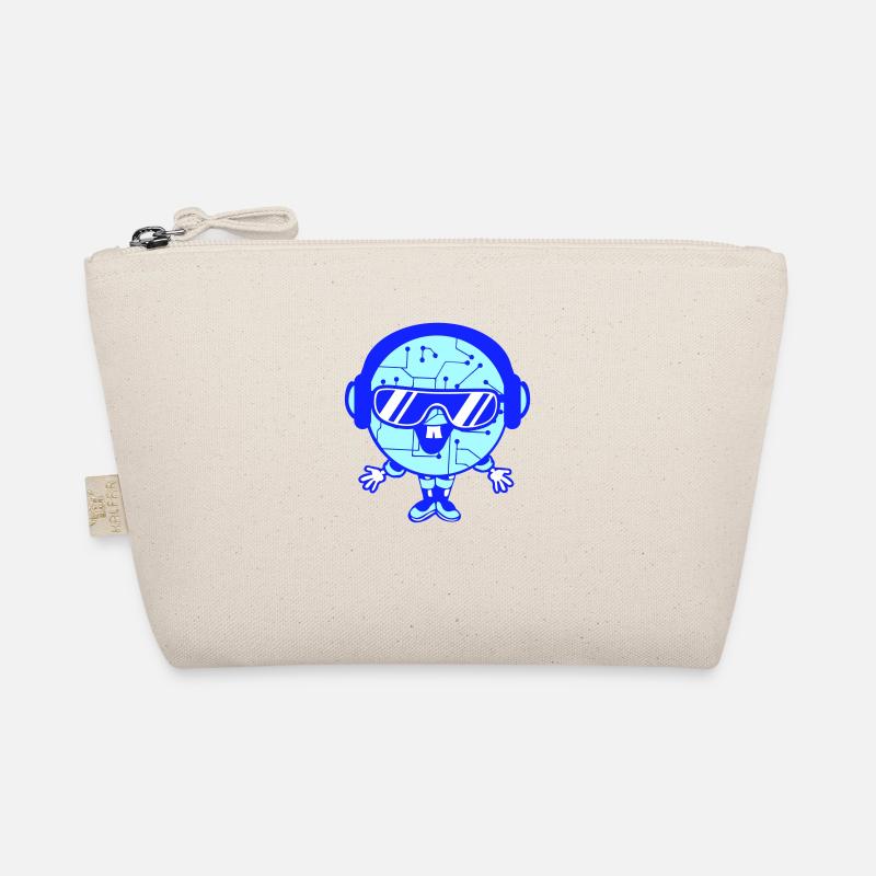 DJ Data Microchip Nerd Geek Face Party Music Organic Pouch
