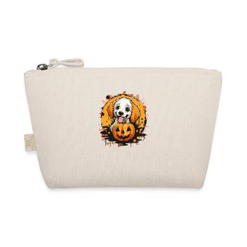 Dog Pumpkin Halloween - Organic Pouch - nature - Front