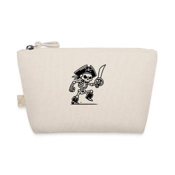 Pirate Skeleton with Saber - Organic Pouch - nature - Front