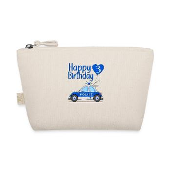 Happy Birthday 3 Police - Organic Pouch - nature - Front