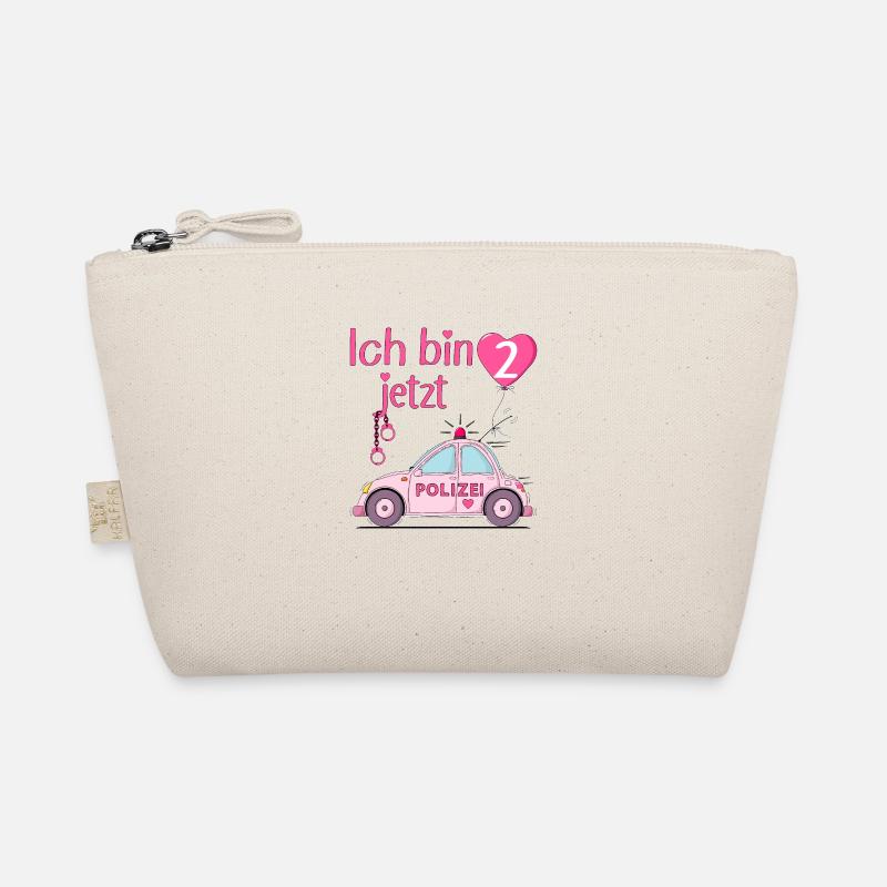 Polizeiauto Ich bin jetzt 2 Geburtstag Rosa Bio-Täschchen