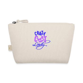 Chat fou Dame Texte Folle Femme Chats Amour - Trousse biologique - nature - Devant