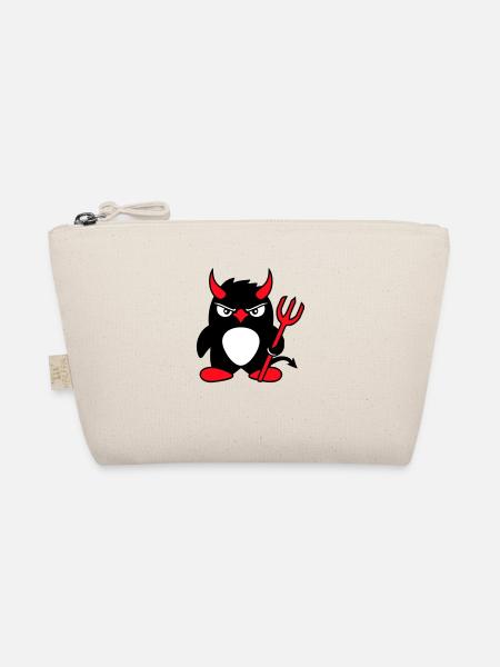 Pingouin Cornes de diable Trident Enfer Mal Satan - Trousse biologique - nature - Devant