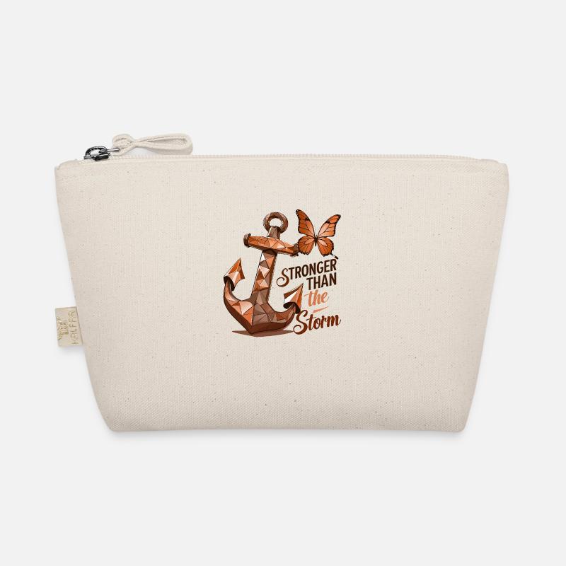 Krebsbewusstsein Brust Phrase Stärker als Sturm Bio-Täschchen