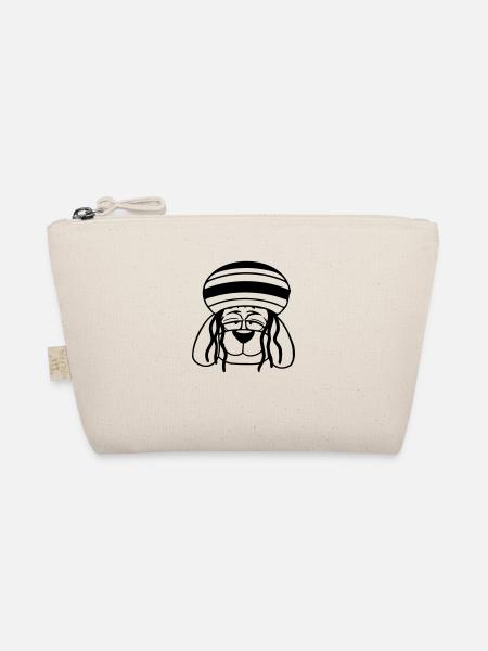 Dog Reggae Dreadlocks Hat Chill Relaxed Cool - Organic Pouch - nature - Front