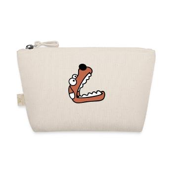 Dog Big Mouth Snout Hunger Looking Up - Organic Pouch - nature - Front