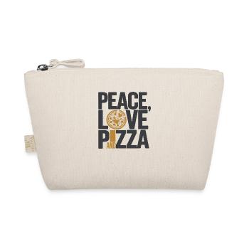 Frieden, Liebe und Pizza - Bio-Täschchen - Natur - Vorne