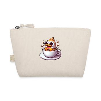 Bird chick coffee drinker caffeine shock - Organic Pouch - nature - Front