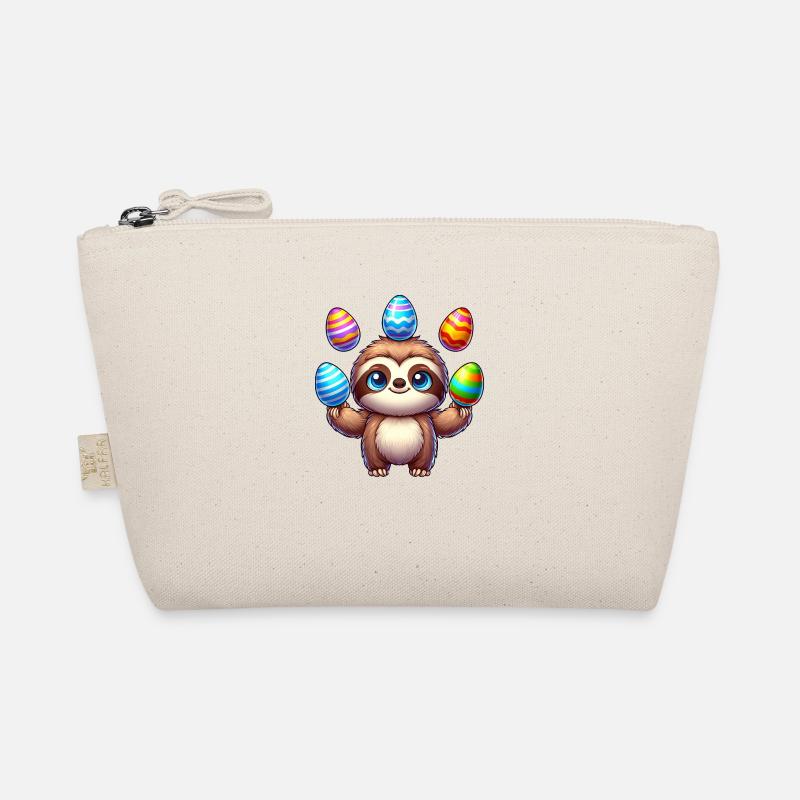 Easter Sloth Easter Egg Juggler Colorful Eggs Organic Pouch