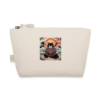 Chat samouraï avec coucher de soleil et vagues – Jap - Trousse biologique - nature - Devant