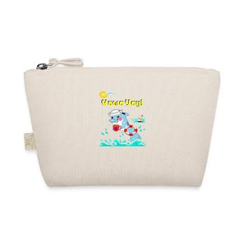Dolphin With a Cyber Citrus Coffee Vibe: Kawa Yay - Organic Pouch - nature - Front