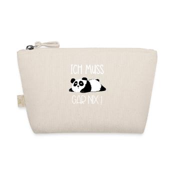 Panda I don't have to do anything - Organic Pouch - nature - Front