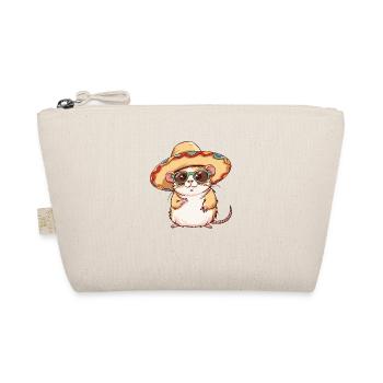 Hamster Funny Sombrero - Organic Pouch - nature - Front