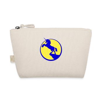 Einhorn Klippe Mond Berg Nacht Umriss Silhouette - Bio-Täschchen - Natur - Vorne