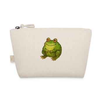 Cute Vintage Green Toad Retro Nature Art - Organic Pouch - nature - Front