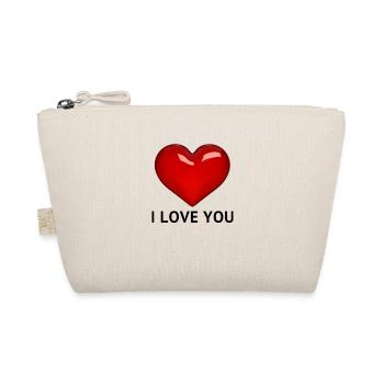 I LOVE YOU - Bio-Täschchen - Natur - Vorne