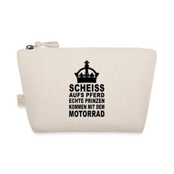prinz auf dem motorrad - Bio-Täschchen - Natur - Vorne
