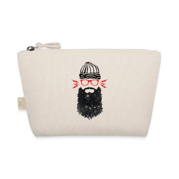 Nerd Beard Glasses - Organic Pouch - nature - Front