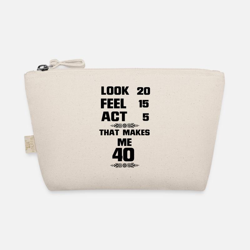 40 YEARS YOUNG (BIRTHDAY SHIRT!) Organic Pouch