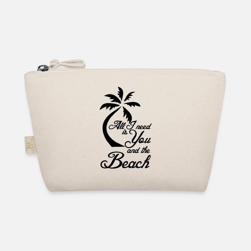 Beach Ferien Strand Urlaub Spruch Geschenk - Bio-Täschchen - Natur