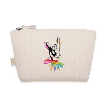 Hand with festival wristband - Organic Pouch - nature - Front