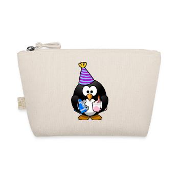 Geburtstag Pinguin - Bio-Täschchen - Natur - Vorne