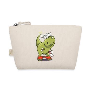 Dinosaur toilet funny T-Rex gift birth - Organic Pouch - nature - Front