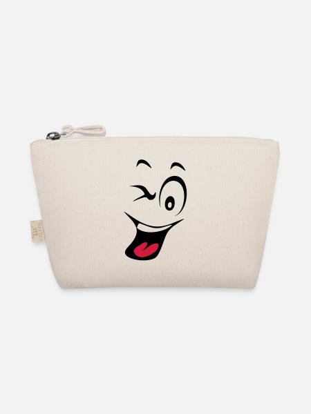 lachender Smiley humeur1 - Bio-Täschchen - Natur