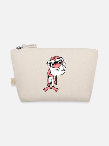 duenn cool rauchen sonnenbrille joint weed hanf ca - Bio-Täschchen - Natur - Vorne