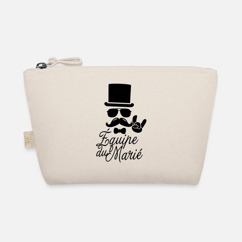 Vintage hipster Schnurrbart Crew Bräutigam Abend Bio-Täschchen