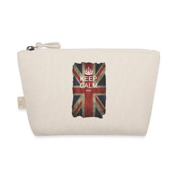 Keep Calm auf Union Jack + dein Text - Bio-Täschchen - Natur - Vorne