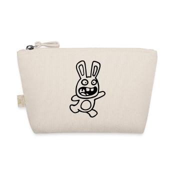 drawing cute rabbit stupid comic style cartoon fun - Organic Pouch - nature - Front