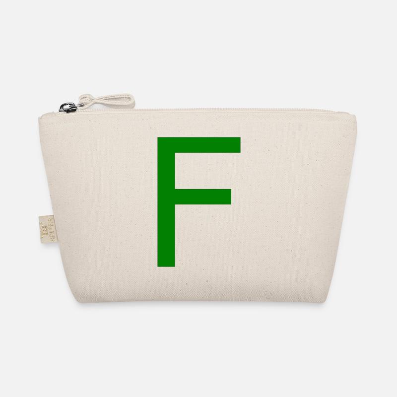 F gruen Buchstabe Alphabet Bio-Täschchen