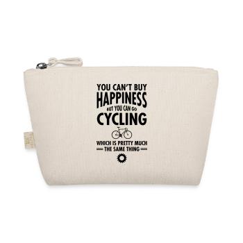 You Can't Buy Happiness - But You Can Go Cycling - Organic Pouch - nature - Front
