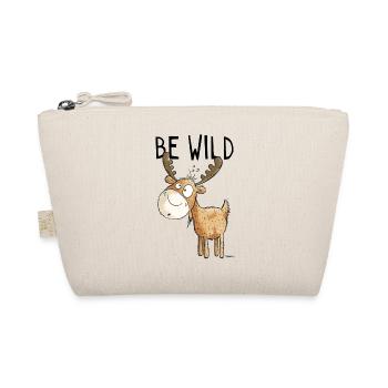 Be Wild Elch - Elche - Hirsch - Reh - Geschenk - Bio-Täschchen - Natur - Vorne