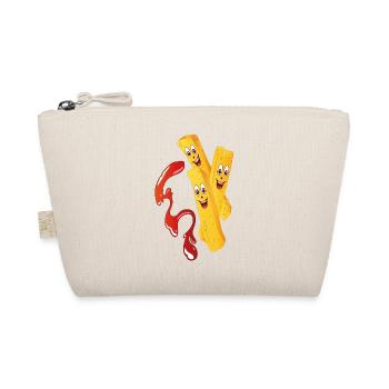 Lustige Pommes mit Ketchup Cartoon-Style - Bio-Täschchen - Natur - Vorne