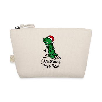 Christmas tree rex ugly xmas Weihnachtsbaum Dino - Bio-Täschchen - Natur - Vorne