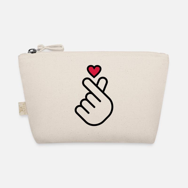 Miniheart Fingerherz - transparent - red heart - Bio-Täschchen - Natur