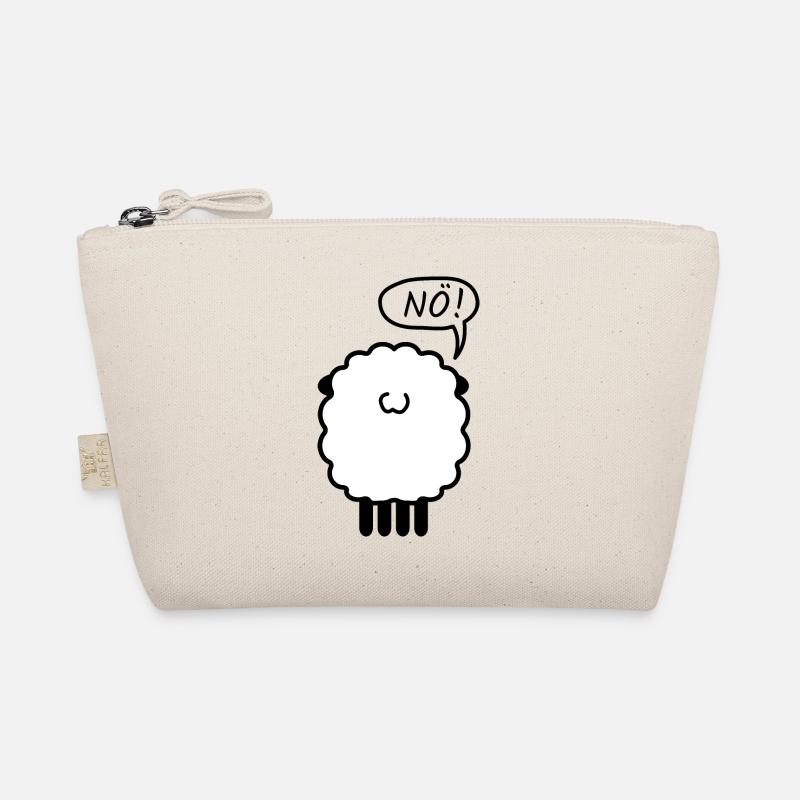 Schaf Nö! Design Geschenk - Bio-Täschchen - Natur