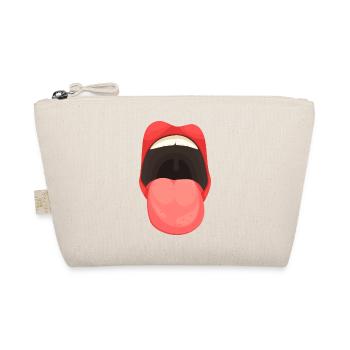 Mouth yawning with tongue - Organic Pouch - nature - Front